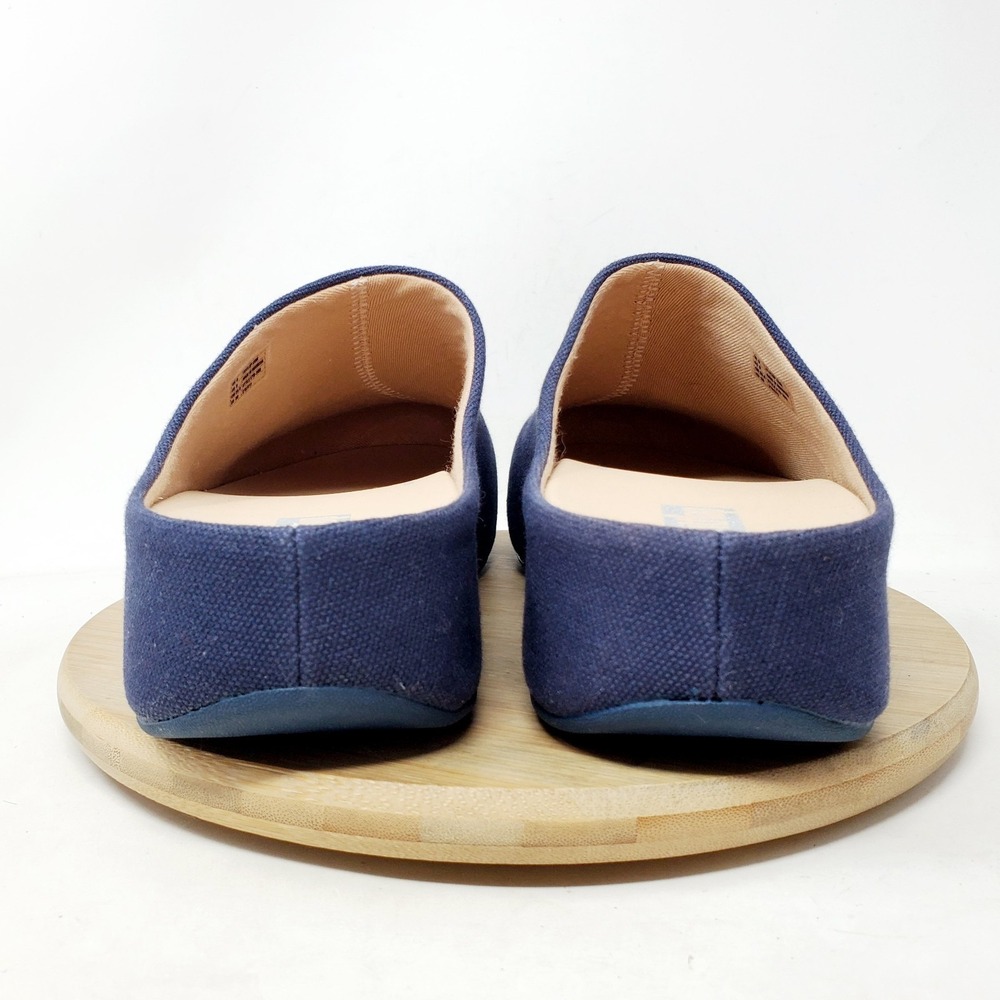 Fit Flop Shuv Clogs Womens 8 Blue Canvas Slip On Platform Shoes - Picture 7 of 15